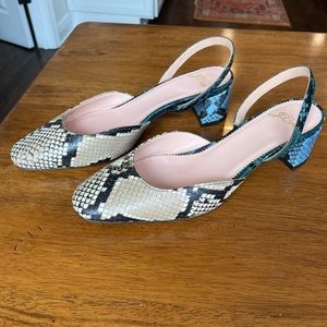 Snakeskin J. Crew Heels